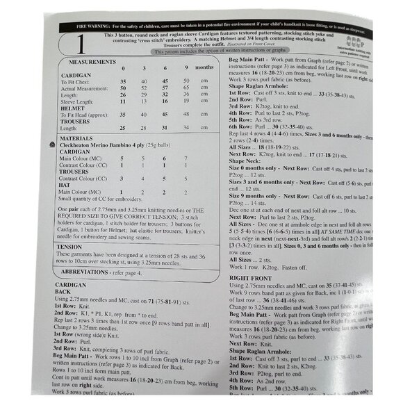 2 Cleckheaton Yarn baby Knitting Pattern Pamphlets Sweaters Hats Dress 1-6 & 0-9 - Picture 7 of 10